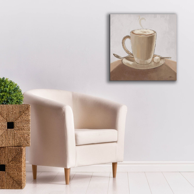«Coffee And Co 4 Neutral» par Janelle Penner, art mural sur toile, H 26 po x l 26 po x P 1,5 po
