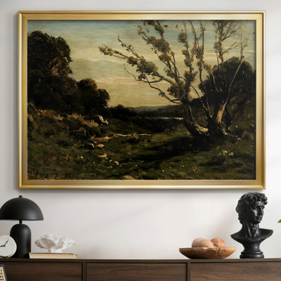 Paysage au crépuscule - Henri Harpignies - Toile tendue avec châssis, 1895