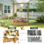 Boîte à fleurs en bois de teck avec treillis 42,91 x 17,3 x 71,65 po (l x P x H)-1699790834