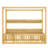 Twin Size Canopy Floor Bed with Guardrails, Shelves & Montessori Design for Kids, Natural-1614658994-1614658997