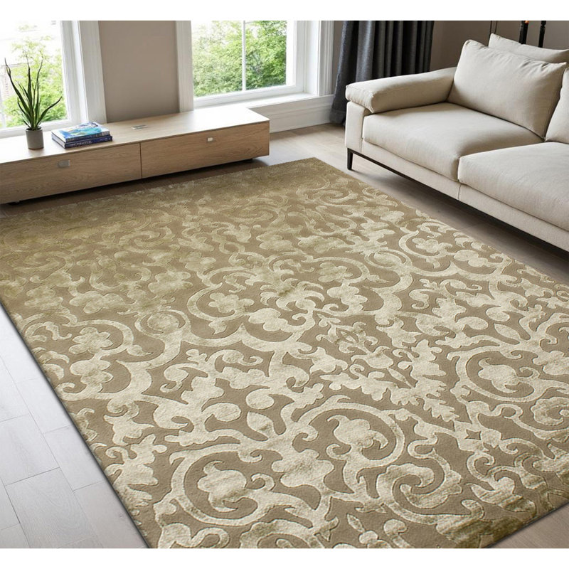 Tapis rectangulaire moka / ivoire, Rectangle 8 pi x 10 pi