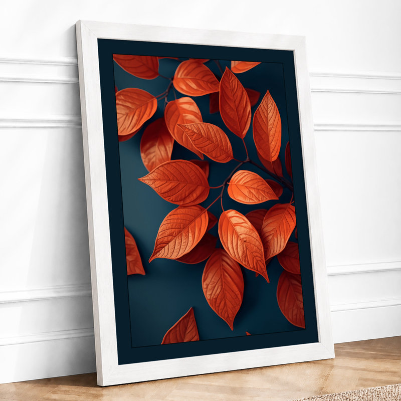 Autumn Leaves Study Botanical - Print, A2 - 59.4 x 42.0 cm, White