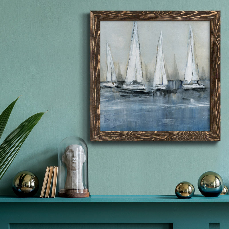 Simple Grateful Floral - peinture sur toile encadrée, H 31,5 po x l 31,5 po x P 1,5 po, Cadre noyer