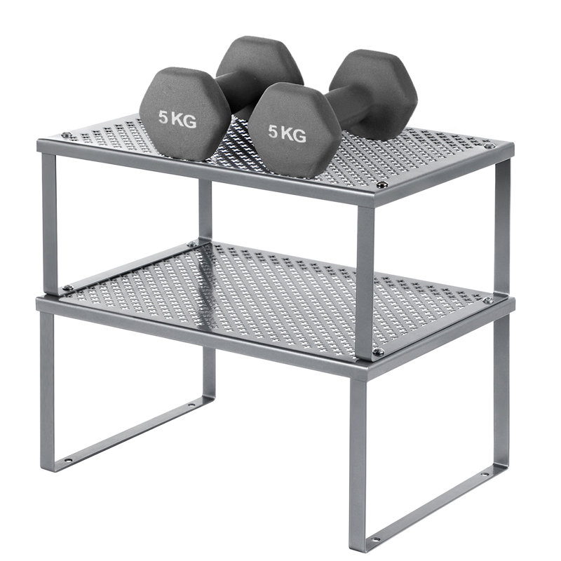 Stackable Cabinet Organizer Shelf, Silver