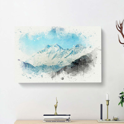 Mount Everest In Tibet & Nepal In Abstract - Wrapped Canvas Print