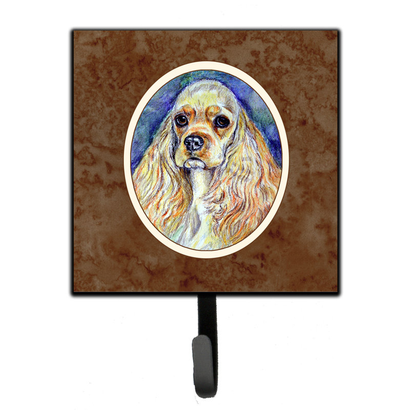 Organisateur de clés murales avec crochets clés french bouledogue Pelin, Brun / saumon / bleu, Épagneul cocker