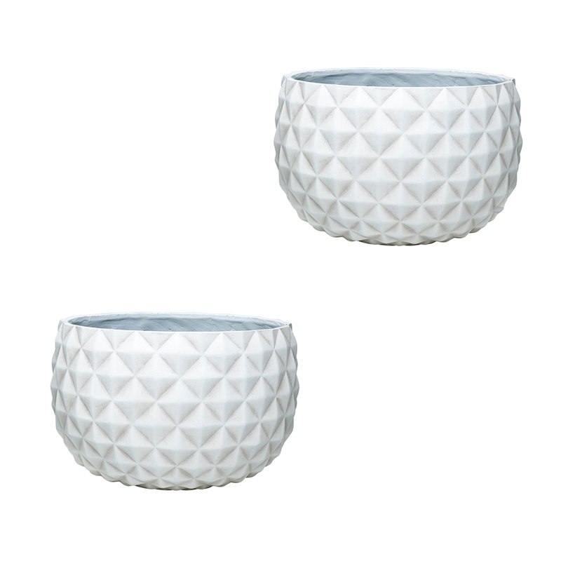 12" Low Pineapple Planter, 2-pack