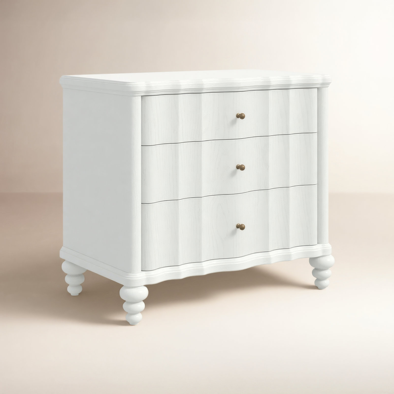 Haven 3 - Drawer Nightstand, White