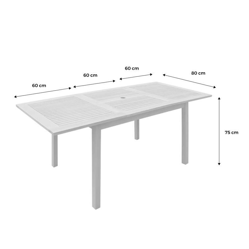 Bargman 6 - Person Wood Patio Dining Set with Rectangular Table