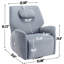 Fauteuil inclinable électrique pivotant et berçant avec coussin de soutien lombaire et cervical, degré de pivotement maximal de 270 °, mécanisme de mouvement robuste avec ports USB et Type-C-1167544471