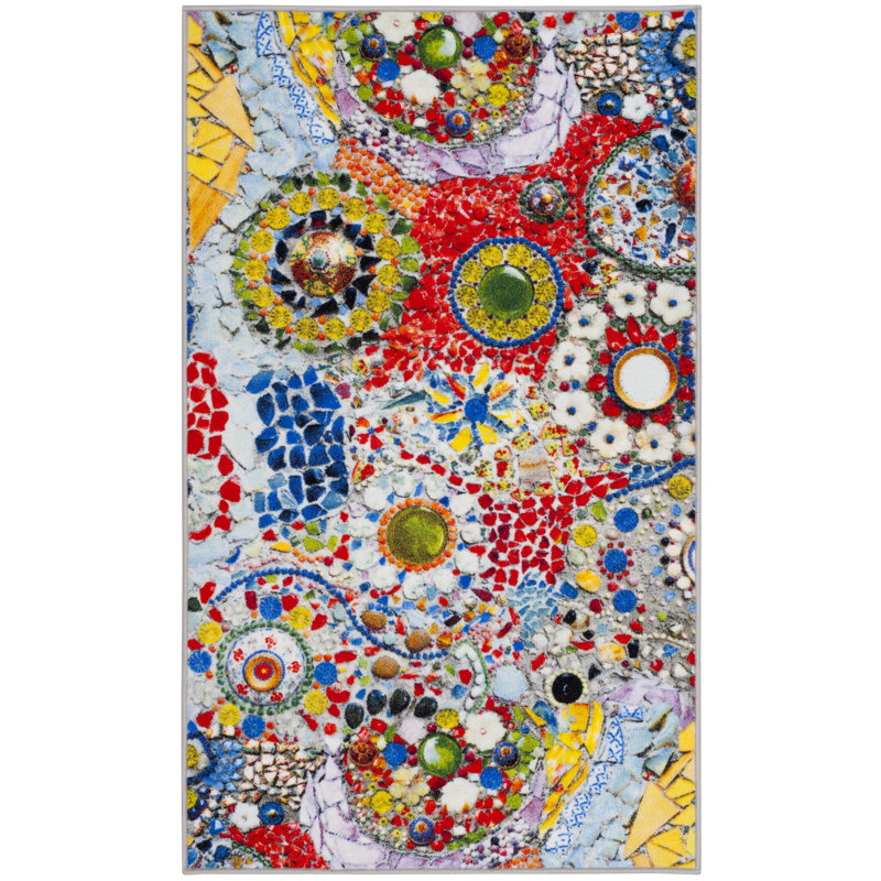Garner Performance Geometric Rug, Rectangle 3' x 5'