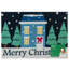 Machine Washable Indoor Christmas Mat - Merry Christmas Home 40x57cm - Blue