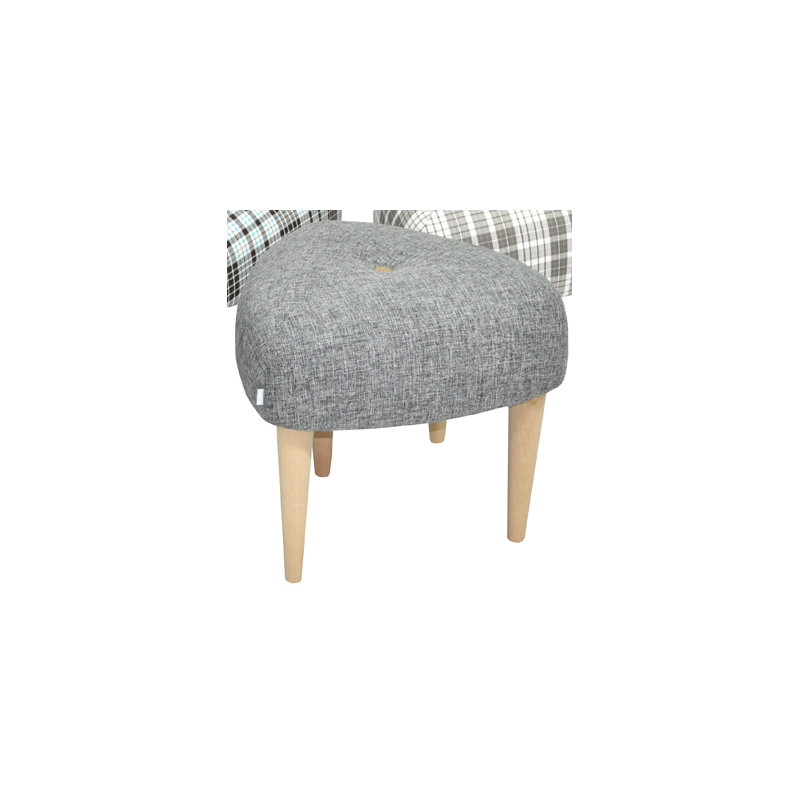 Solid + Manufactured Wood Accent Stool, Grey