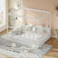 Montessori Floor Bed with Storage Headboard and Safety Access Door-137768444