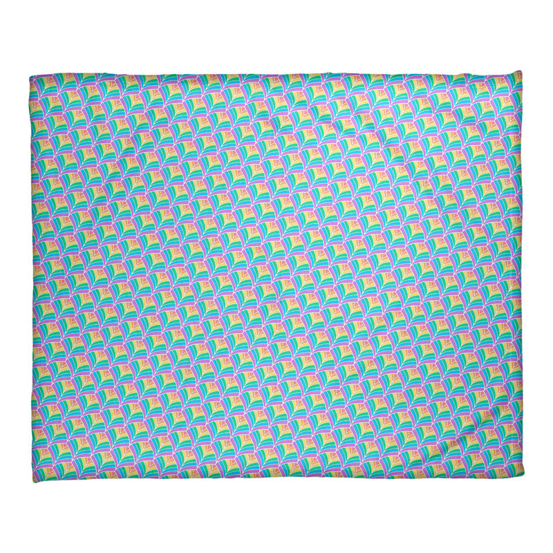 Couverture polaire Katelyn Elizabeth, l 52,5 po x L 62,5 po, Sarcelle / Violet / Jaune