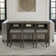 Anvita Console Table Set w/ Three Upholstered Stools