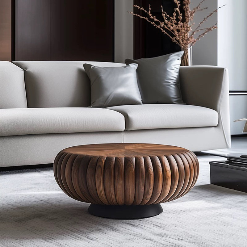 Table ronde en bois italien
