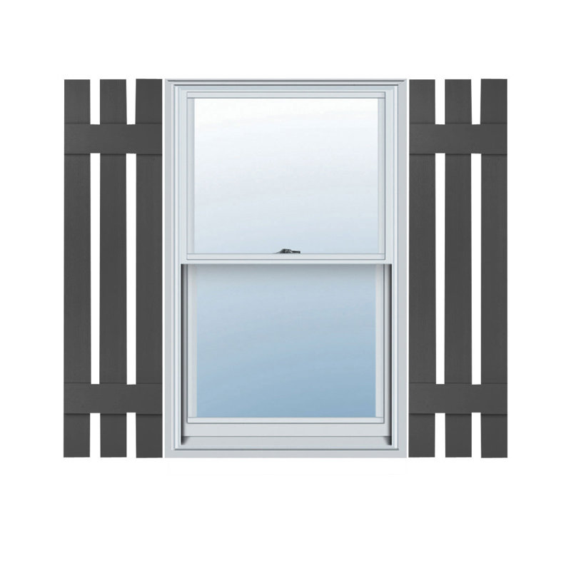 Forest Green Vinyl Board and Batten Exterior Shutters, 12" x 63"