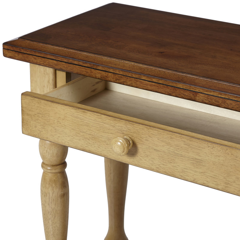 Courtdale 50'' Solid Wood Console Table, Almond & Wheat