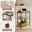 3-Tier Rolling Bar Cart with Detachable Serving Tray, Mobile Kitchen Storage Cart for Tea, Coffee & Liquor-1106798323