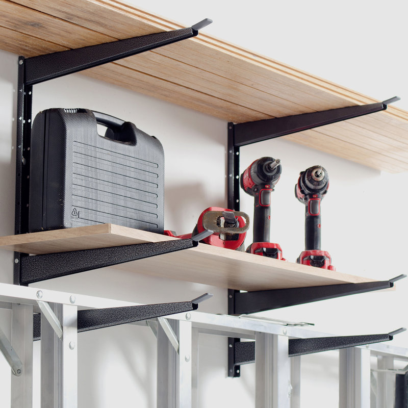 delta Heavy Duty Steel Wall Mounted Adjustable 3-Tier Lumber Storage Garage Rack