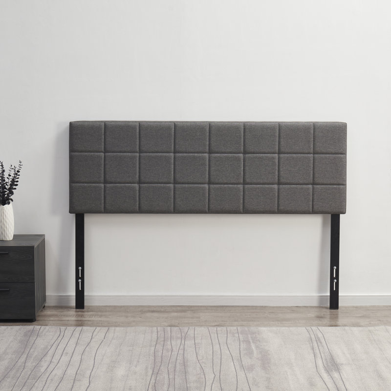 Nest Square Tufted Upholstered Adjustable Headboard, Gray, Twin