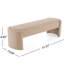 Long banc de ton chameau - Structure en bois, polyvalent pour la maison