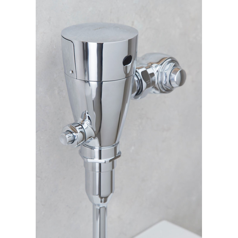Chrome Battery Powered Sensor-Operated Flush Valve for Urinals