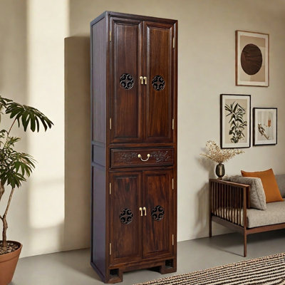 New Chinese Style Solid Wood Bookcase