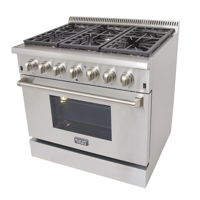 Kucht 36'' W Range, Classic Silver, Liquid Propane
