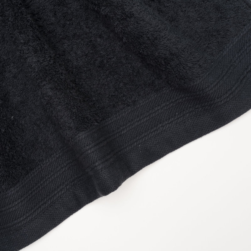 Ensemble de serviettes 8 pièces 100% coton Doncia, Noir, noir, noir, noir