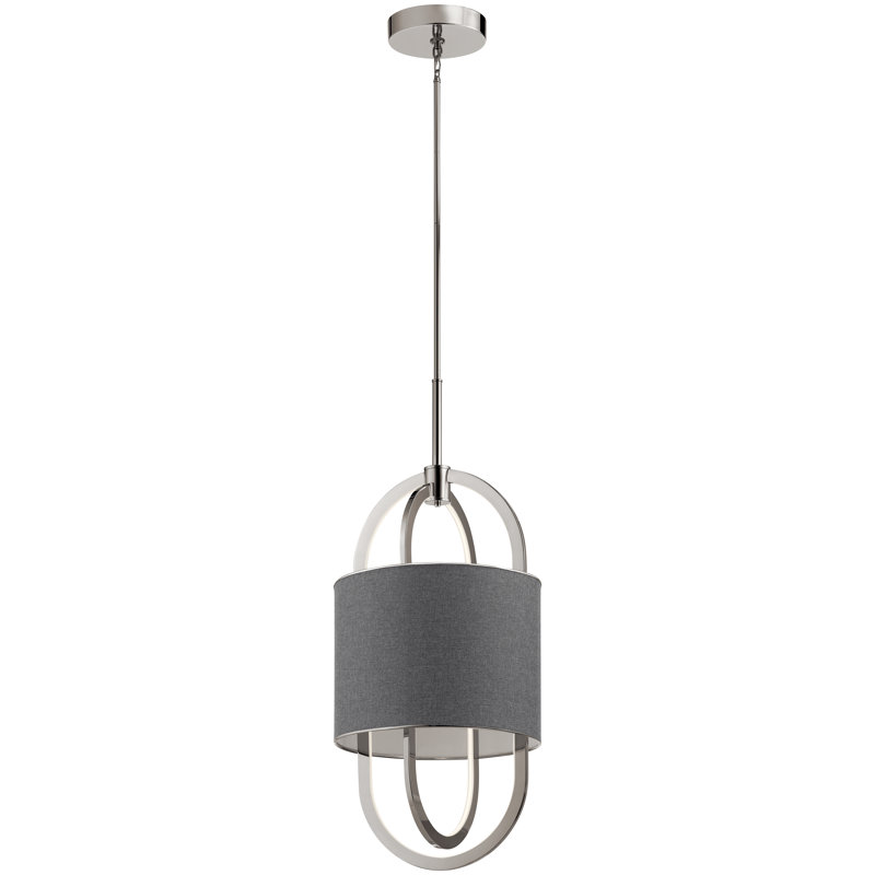 Alvida 1 - Light LED Pendant, Polished Nickel