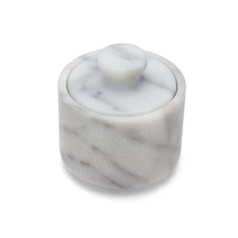 Fox Run Brands Marble Salt Cellar, White