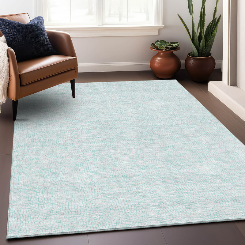 Tapis intérieur / extérieur bleu Eleya , 9 pi x 12 pi