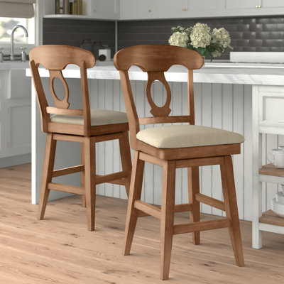 Fortville Swivel Upholstered Counter Stool