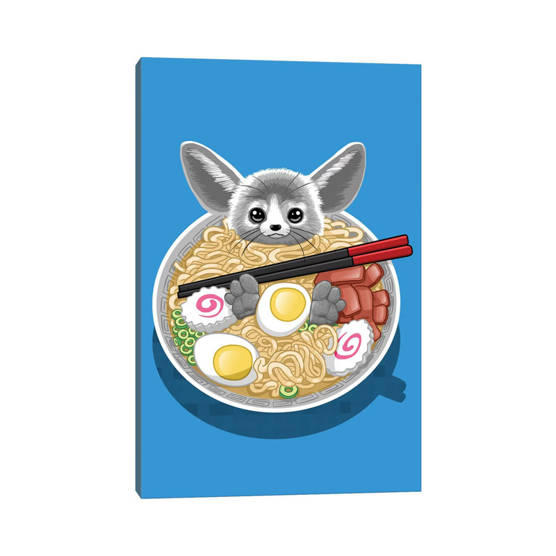 «Ramen Mouse» par Alberto Perez - impression sur toile tendue, H 12 po x l 8 po x P 0,75 po