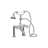 2 Handle Bathroom Clawfoot Tub Faucet with Diverter-24414942