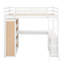 Lit mezzanine simple avec tablettes et bureau-118032713