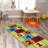 Easy Clean Non-Slip Rubberback Educational Town Traffic Play Kids Bedroom, Playroom Area Rug-1759103702-1759103701