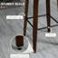 Tabourets de bar noirs, hauteur de 2. Cuir d'unité centrale avec repose-pieds et dossier. Pieds en bois massif à 360 ° pour une hauteur de soutien de 2 po, noir. Dossier et repose-pieds. Pivot, une base élégante