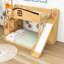 Lit superposé simple au-dessus de double avec glissade intégrée, garde-robe et rangement Woode-1066603801