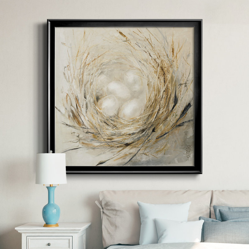 «Nest with Pale Eggs», reproduction d'art sur toile encadrée, H 34,5 po x l 34,5 po x P 1,5 po, Noir