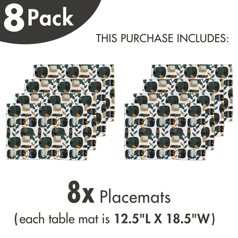 Ensemble de 8 napperons East Urban Home
