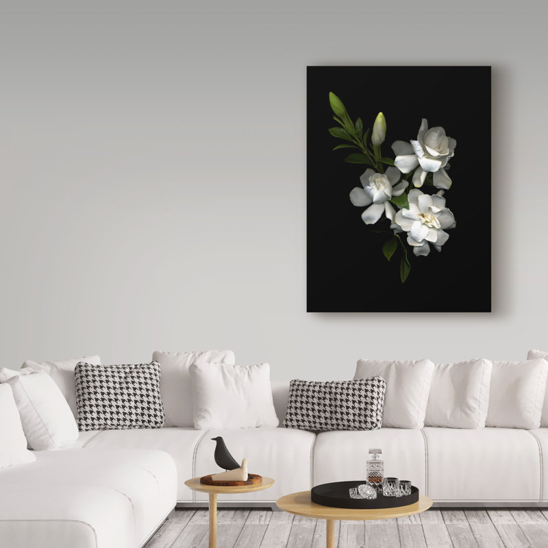 «Gardenia» par Dosta, impression sur toile tendue, H 32 po x l 24 po x P 2 po