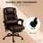 High Back Reclining Office Chair, Massage Office Chair With 6 Vibrating Points With Footrest And Remote