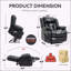Fauteuil inclinable électrique à deux moteurs avec massage par vibration et chauffage lombaire à 8 points