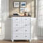 Commode avec 5 tiroirs et poignées en métal