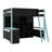 Full-Size Wooden Loft Bed With Integrated Desk And Drawers, Gaming Bed Offering Spacious Storage And Lighting-345696662