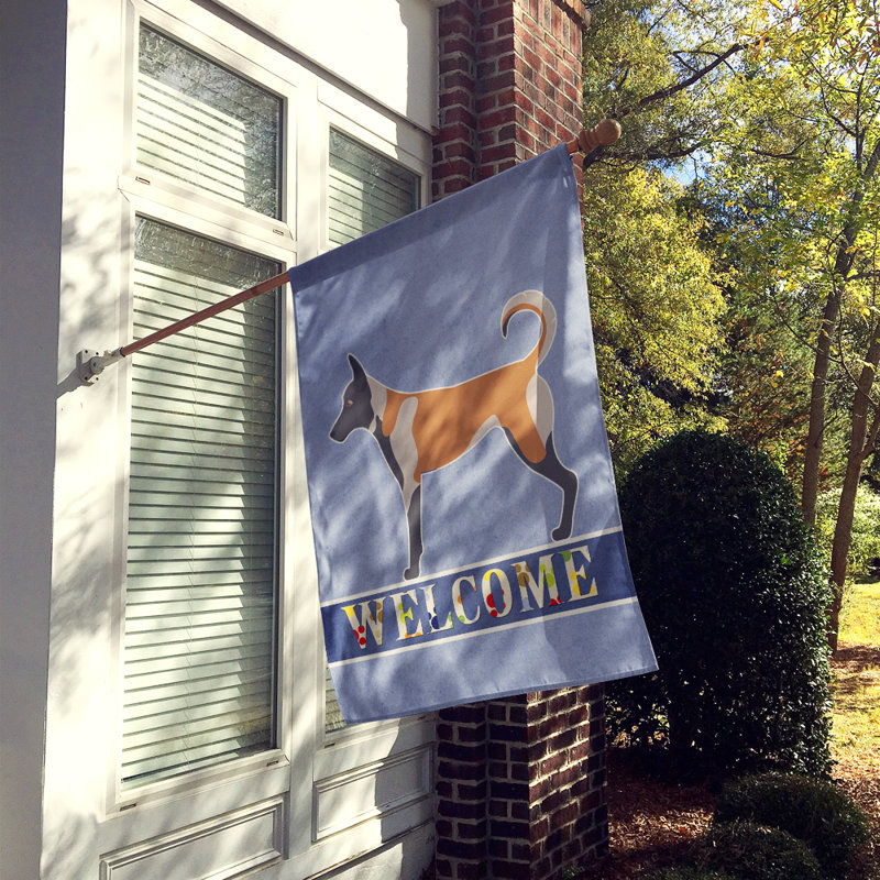 Polyester 2 côtés 40 x 28 po welcome drapeau maison, Malinois