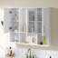 Armoire à pharmacie murale 35 po 2 en 1 avec tablettes réglables et portes à fermeture douce, miroir haute définition avec rangement pour meuble-lavabo de salle de bain-1016997312